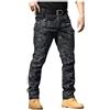 ADHOWBEW Pantaloni cargo da uomo, elasticizzati, impermeabili, grandi e alti