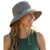 Creekstone Cappello da pioggia impermeabile da donna, UPF50+, a tesa larga, pieghevole, leggero, per escursioni e viaggi all'aperto