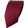 TigerTie Moda stretta cravatta di seta in raso - bordò monocromatico Uni - Cravatta 100% seta