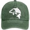 Tribal T-Shirts Cappello da baseball in stile vintage, regalo per pesca alla carpa, regalo per pescatore di carpe, Verde, Taglia unica