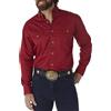 Wrangler Painted Desert - Camicia da Lavoro da Uomo a Maniche Lunghe, con Due Tasche con Bottone, Rosso, XX-Large