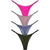 Meshal - Perizoma sexy a filo da donna, in cotone, modello a T, confezione da 5