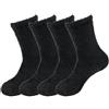 BambooMN Calzini da uomo Super Comfy Soft Warm Fuzzy - 4 paia, 08 - Nero, 10-14