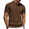 PJ PAUL JONES Polo da uomo a maniche corte, in maglia, con bottone, polo da golf