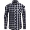 JupiterSecret Camicia Casual da Uomo in Cotone a Quadri con Bottoni, Camicia da Abito da Lavoro, con Taschino sul Petto