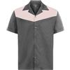 Anchor MSJ Camicia da bowling retrò da uomo stile anni '50 bicolore con colletto da campo