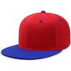 BXVXWKJXKR - Cappello da baseball classico con visiera piatta regolabile, alta qualità, tendenza, stile colorato, rosso/blu., Taglia unica