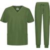 B-well MATTEO Divisa Sanitaria Uomo Elastica | Uniforme Sanitaria | Set con Casacca e Pantalone Jogger | Divise con Spandex