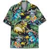 QWEFVB Camicia hawaiana per uomo donna divertente camicia hawaiana da uomo estate spiaggia Aloha manica corta casual bottone
