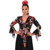 AMINA JAADE Top-Bolero de Tejido elástico, Cruzado y de Mangas con Volante, Ideal para la Danza flamenca o sevillanas, Colore 1., M