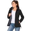 Blu Apparel Giacca impermeabile da donna con cappuccio, giacca a vento, per escursionismo, camminata, primaverile