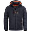 Geographical Norway Piumino Bomber Parka Outdoor Cappuccio Blu Uomo Beachwood
