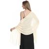 Hotshawl Scialle stola in chiffon per abiti da sera, da donna, elegante sciarpa morbida, sciarpa da sposa, stola da sposa, taglia unica
