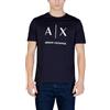 Armani Exchange T-shirt slim uomo in jersey di cotone, Blu navy intenso, XS