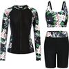 Grace Karin Costume da Bagno da Donna, a 3 Pezzi, con Chiusura Lampo, Elegante Tankini, con Giacca, Abbigliamento da Surf, Maglietta da Nuoto