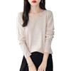 Chanyarn Donna 100% Lana Merino Maglie Termiche Maglietta Scollo a V Manica Lunga Viaggio Escursionismo T-Shirt Termiche Base Layer (Beige,M)
