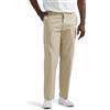 Lee Men's Total Freedom Stretch Relaxed Fit Flat Front Pant, Sand, 30W x 30L