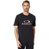 Oakley Camicia a Maniche Corte da Uomo O Bark 2.0, Nero/Bandiera Americana, M