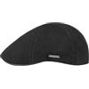 Stetson Muskegon Gatsby cap Coppola Uomo - Berretto Piatto Cappello Cappellino da con Visiera, Fodera Autunno/Inverno - XL (60-61 cm) Nero