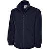 sreoci Giacca in pile con zip integrale, stile classico, ideale per sport, lavoro e tempo libero Navy X-Large