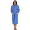 Style It Up Vestaglia da donna in pile con cerniera frontale, morbida e calda, vestaglia lunga per l'inverno, con tasche, abbigliamento da notte da donna, taglie 42-50