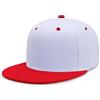 BXVXWKJXKR .Flat Bill Visor Classic Hat regolabile High End Trendy Color Style Tone Baseball Cap, bianco/rosso, Taglia unica