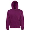 Fruit of the Loom - Felpa da donna con cappuccio, modello classico borgogna XXL