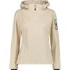 CMP Giacca Donna in Light Softshell con cappuccio staccabile, 39A5016 (IT, Testo, M, Regular, Regular, Crema)