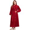 Generic Accappatoio da donna in pile lussuoso, accappatoio da donna invernale, accappatoio invernale con collo a scialle, accappatoio lungo e soffice, accappatoio caldo e morbido, perfetto per palestra