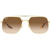 Ray-Ban 0RB3699 Occhiali, Gold/Light Brown Shaded, 56 Unisex-Adulto