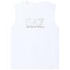 Emporio Armani EA7 Canotta Visibility in Jersey di Cotone da Uomo, 7M001306 (IT, Testo, S, Regular, Regular, Bianco)