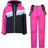 CMP Set Tuta Sci da Bambina in Twill, 34W4815 (Antracite/Fucsia, 176)