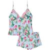 YAMAMAY - Pigiama Corto in Raso di Viscosa, Multicolore, Linea Juicy, Donna, M