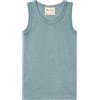 Engel Natur | Maglietta per bambini con spalline | 70% lana (kbT), 30% seta | Certificato GOTS, Blu montagna, 104