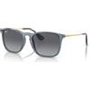 Ray-Ban 0RB4187 Occhiali, Blu Trasparente/Grigio Sfumato Polarizzato, 54 Uomo