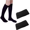 SUNTRADE 2 paia di calzini Tabi con punta divisa, sandali casual con spacco lungo calzini giapponesi per uomo donna, Nero x2, ML