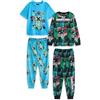 MINECRAFT Confezione da 2 Pigiami per Ragazzi | Confezione Multipla di Pigiami per Bambini con Stampa all-Over di Graffiti Multicolori | Pantaloni e Magliette da Notte a Gamba Lunga TNT Creeper