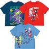 Marvel Avengers Spider-Man Iron Man Thor - Confezione da 3 magliette da bambino a grande bambino, Blu ardesia / Rosso, 5