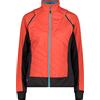 CMP Giacca Ibrida da Donna con Maniche Removibili - 30A2276 (S, Rosso Aranciato)