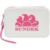 SUNDEK Mini Pochette in gomma con logo AW748ABSL100 Small Necessai 00602 Bianco Bianco/TU