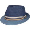 Stetson Licano Trilby Cappello di Paglia Uomo 100% Paglia Toyo Protezione UV 40+ Fascia Gros-Grain Primavera Estate