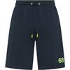 SUN68 Uomo Bermuda in Felpa di Cotone Blue Navy