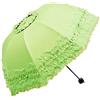 WANLIAN Ombrello da viaggio Protezione UV Ombrello pieghevole in pizzo principessa Ombrello da ragazza(verde)