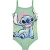 Disney Lilo & Stitch Costume da Bagno per Bambine, Costume da Bagno Intero, Età 5-13 Anni, Verde, 11-12 Anni