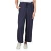 DENIMFY Palazzo - Pantaloni estivi da donna, vestibilità larga, taglia DFKate, pantaloni estivi leggeri, lunghezza alla caviglia, vita elasticizzata, tinta unita, motivo 100% viscosa, verde, bianco,