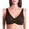 LORMAR Reggiseno con Ferretto in Microfibra Ultravela 1431 Imbottiture Supersoft Estraibili, Effetto Seta Ultra Shine - Nero, 3B