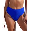 RELLECIGA - Slip da bikini a vita alta da donna, Blu reale, L