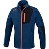 BETA 7657B - Felpa in micropile da uomo in poliestere e spandex con zip corta, polsini elasticizzati, tasca al petto verticale, due tasche in vita e 2 tasche interne - blu