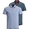 JACK & JONES Uomo JJEPAULOS Polo SS 2PK, Bright Cobalt/1BrightCobalt1De, S