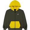 Jordan Felpa con Cappuccio e Zip Ragazzo MJ Brooklyn, Verde